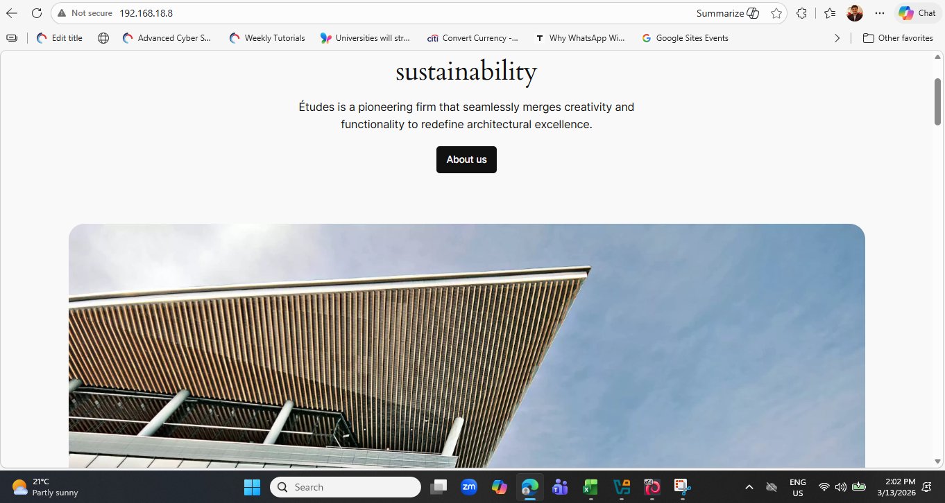 Bitnami WordPress website showing the default Etudes theme at IP address 192.168.18.8